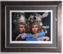 Robert Lenkiewicz (1941-2002), signed Limited Edition Print, 'Paper Crowns', 37/250 Artist Proof,