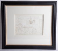 Robert Lenkiewicz (1941-2002), 'Café Cezanne', ballpoint pen drawing on paper, 20 x 26cm,