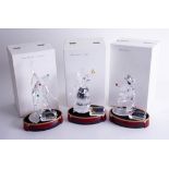 Swarovski Crystal, 'Pierrot', 'Columbine' and 'Harlequin', with title plaques. (6)