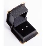 An 18ct white gold and diamond stud earrings approx 0.50ct.