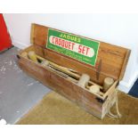 Jacques, London, a vintage croquet set, boxed.