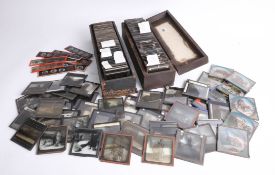 An interesting collection of Magic lantern slides including Transvaal in War, Asian Mews, Portraits,