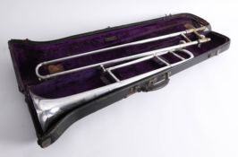 Trombone, Benson of London, cased.