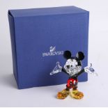 Swarovski Crystal, coloured Micky Mouse, boxed.