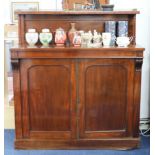 A Victorian mahogany chiffonier, length 113cm.