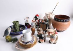 Doulton, Scotch whisky merlin, various Doulton miniature character jugs including Dickie Bird,