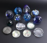 A collection of various paperweights, (10).