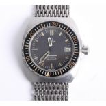 Omega, a rare gents stainless steel Omega Seamaster 'Baby Ploprof' divers wristwatch, no box or