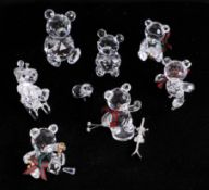 Swarovski Crystal, collection of bears (8).