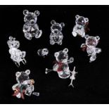 Swarovski Crystal, collection of bears (8).