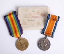 A pair of Great World War medals awarded to 85689 Pt. E.C.Buris.R.A.M.C.