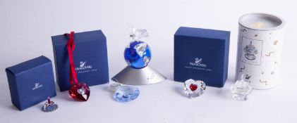 Swarovski Crystal, birthday cakes, a ruby pendant with a crystal heart, a dove on Earth etc. (7)