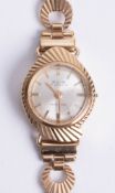 A 9ct gold ladies wristwatch, approx. 10.5g.