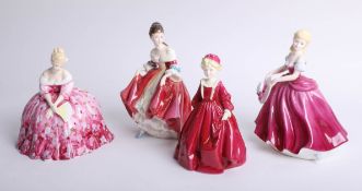 Royal Worcester figure 'Grandmothers Dress', two Royal Doulton figures including 'Victoria' HN2471