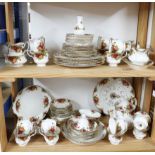 A collection of seventy four pieces of Royal Albert 'Old Country Roses'.