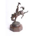 A modern bronzed sculpture of Buffalo Bill, signed, limited edition of 500, height 28cm.