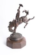 A modern bronzed sculpture of Buffalo Bill, signed, limited edition of 500, height 28cm.