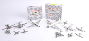 Dinky Toys, model 999 Comet Airliner, boxed also model 998 Bristol Britannia airliner, boxed, also