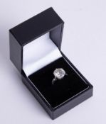 A large diamond solitaire ring, approx. 3.75 carats, brilliant cut diamond with six claw set to a