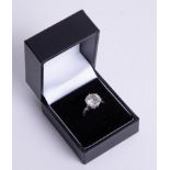 A large diamond solitaire ring, approx. 3.75 carats, brilliant cut diamond with six claw set to a