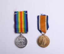 Pair of great war medals awarded to Pte.W.T.Badger Can.PNR.BN 104640 comprising Victory and George V