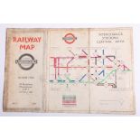 London Underground and Transport, a map by Beck, 'Map of London's Underground Railways', Edition No.