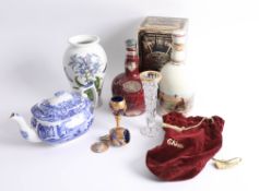 Copeland Spode Italian teapot, Wade Famous Grouse Whisky decanter, other items including Portmeirion