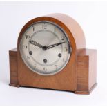 A Haller walnut cased mantle clock, circa 1930/40.