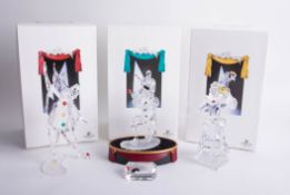 Swarovski Crystal, a group of three Masquerade SCS figures by Anton Hirzinger, comprising