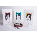 Swarovski Crystal, a group of three Masquerade SCS figures by Anton Hirzinger, comprising