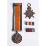 A Great War medal awarded to Pte A.Smale Devon regiment 3458 and a Great War star awarded to W.T.