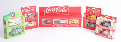 Thirty-two advertising diecast cars, including twenty-five 'Coca Cola', five '7-Up' and two '