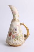 A Royal Worcester porcelain spout jug, number 1361.