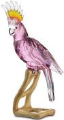 Swarovski Crystal, Paradise Birds 'Cockatoo Red', condition as new, on a maple wood stand,