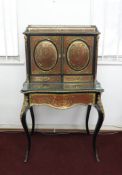 A French boulle cabinet, height 132cm.