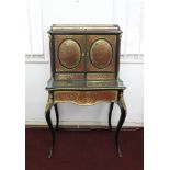 A French boulle cabinet, height 132cm.