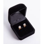 An 18ct gold and diamond stud earrings approx 1.00ct.