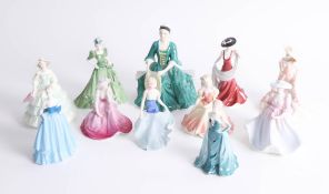 Collection of porcelain figurines including Royal Doulton HN2220 together with ten various