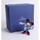 Swarovski Crystal, coloured Minnie Mouse, boxed.