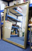 A modern gilt framed mirror, 127cm x 102cm.