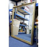 A modern gilt framed mirror, 127cm x 102cm.