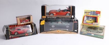 Collection of diecast models including Burago, Maisto etc. (6)