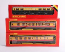 Hornby Railway, OO Gauge R626, R627, R454 coaches boxed (3).