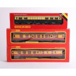 Hornby Railway, OO Gauge R626, R627, R454 coaches boxed (3).