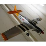 HANGAR 9 REMOTE CONTROL P-51 MUSTANG FUEL POWERED MOTOR PLANE TOGETHER WITH T4EXA CONTROLLER AND