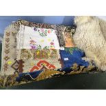 SHEEPSKIN RUG, TABLE RUNNERS AND DECORATIVE WALL HANGINGS