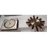 RETRO SEIKO TRANSISTOR WALL CLOCK AND ONE OTHER SEIKO WALL CLOCK