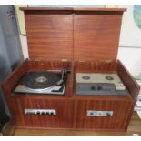 VINTAGE SINCLAIR STEREO SIXTY WOODEN CASED RADIOGRAM WITH GARRARD TURNTABLE AND REEL TO REEL TAPE