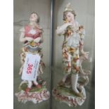 PAIR OF CONTINENTAL PORCELAIN FIGURINES