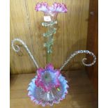 ORNATE GLASS EPERGNE (A/F)